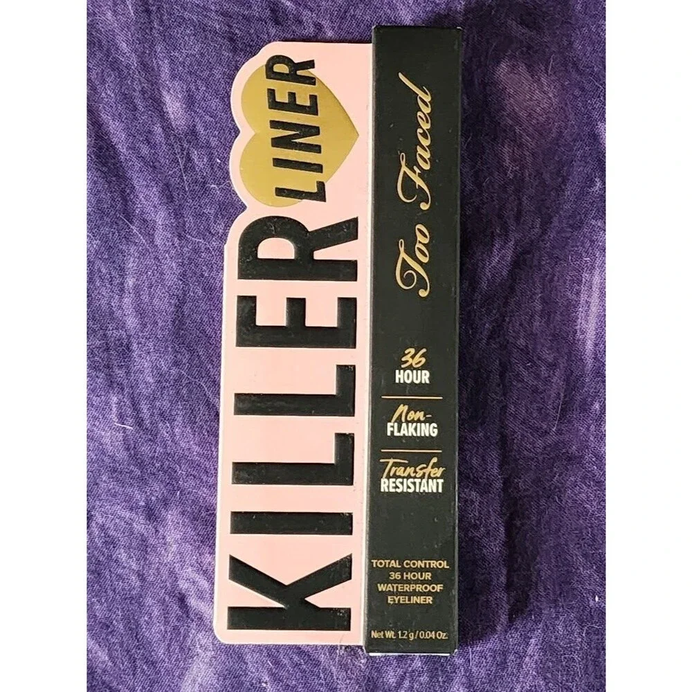 Too Faced Killer Liner 36HR Waterproof Total Control Gel Eye Pencil Color Black